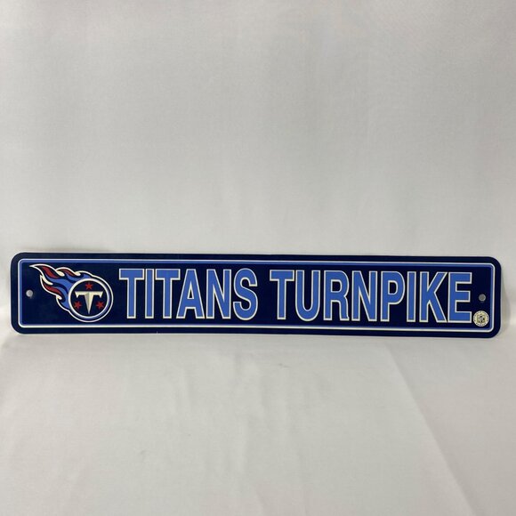 NFL Tennessee Titans Team Street Sign 4" x 24" Turnpike Sign - Picture 2 of 9